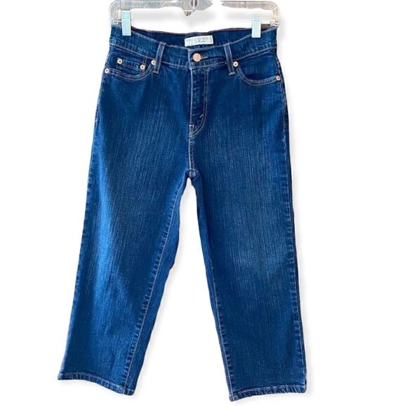Levi’s 512 Sz 4 Blue Denim Perfectly Slimming Cotton Spandex Western Jeans - Picture 1 of 9